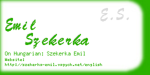 emil szekerka business card